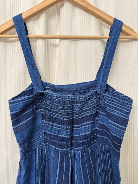 Indigo Rein Blue Stiped Smocked Adjustable Jumpsuit - Picture 5 of 8